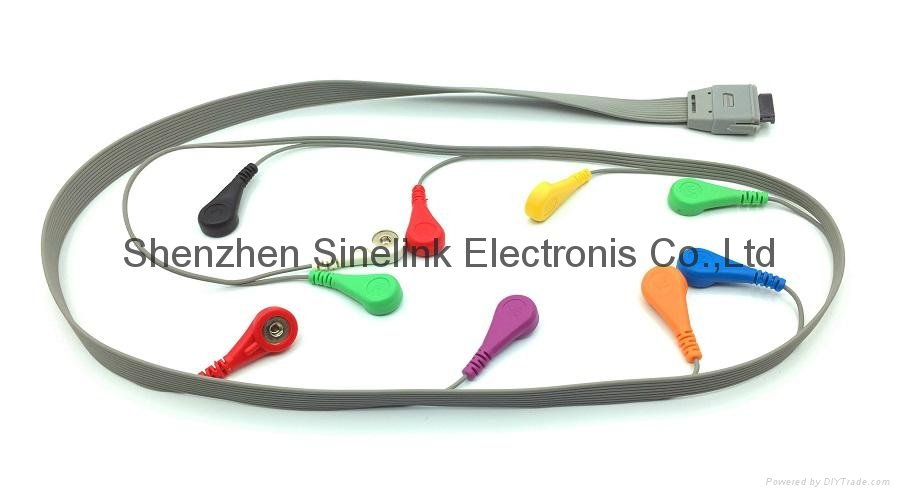 BI Holter cables, 10 leadwires, Snap 1