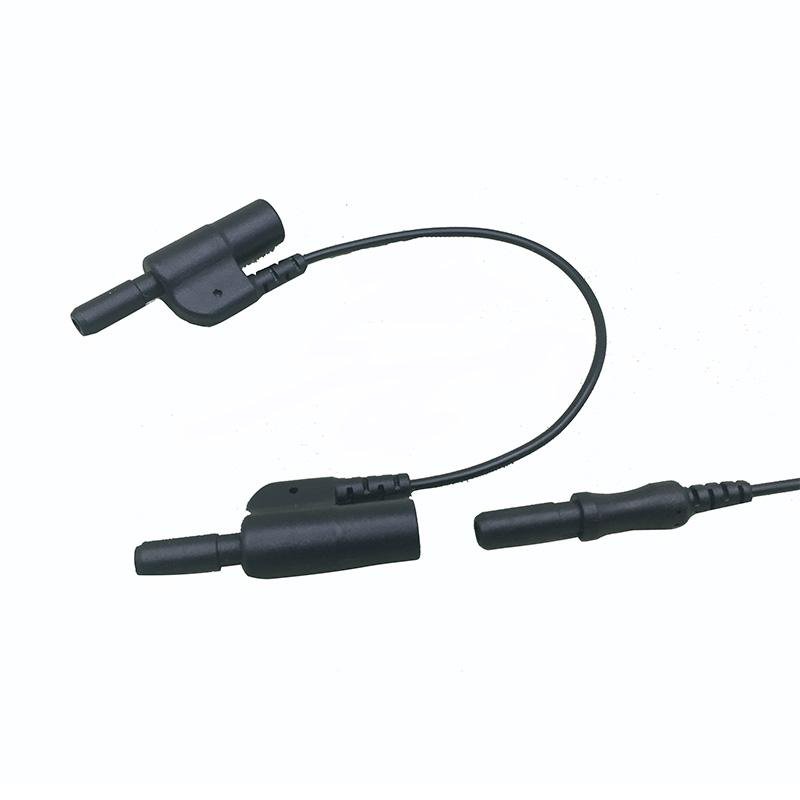 Safety Din42802 1.5mm Male Socket to 1.5mm Male Plug EEG Extension Cable 5