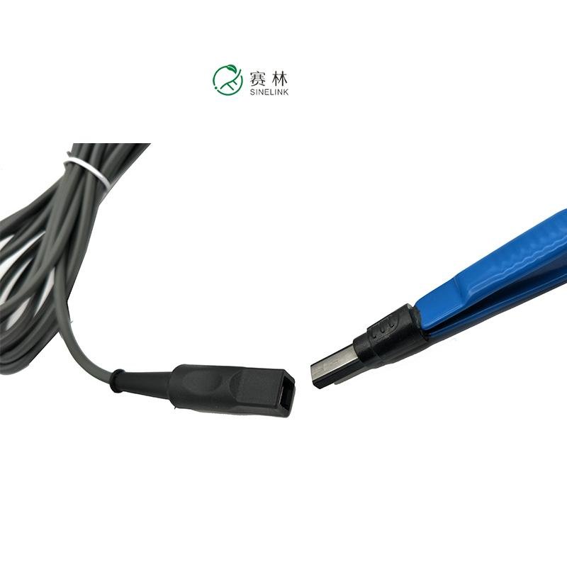 Euro Type Reusable US Type Electrosurgical Bipolar Forceps Tweezer Adapter cable 2
