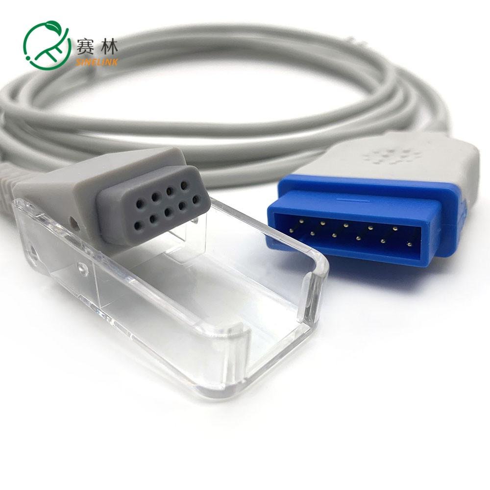 11-pin male plug to 9-pin female plug blood oxygen transfer cable