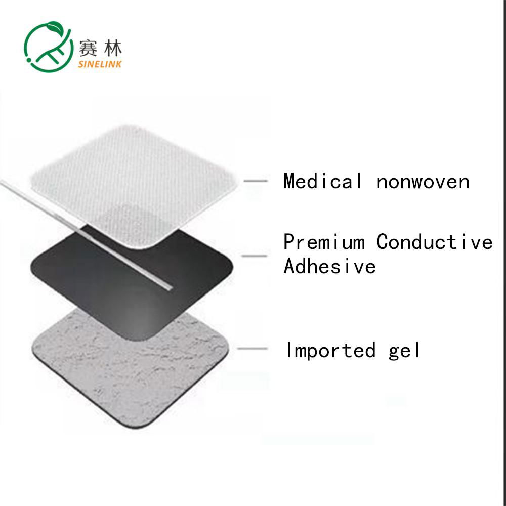5*5cm Replacement Electrode Pads Non-woven Electrode 4*4cmTens Replacement Pads  4