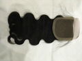 12inch body wave silk base closure base size 4 by 4 inch tangle free no shedding