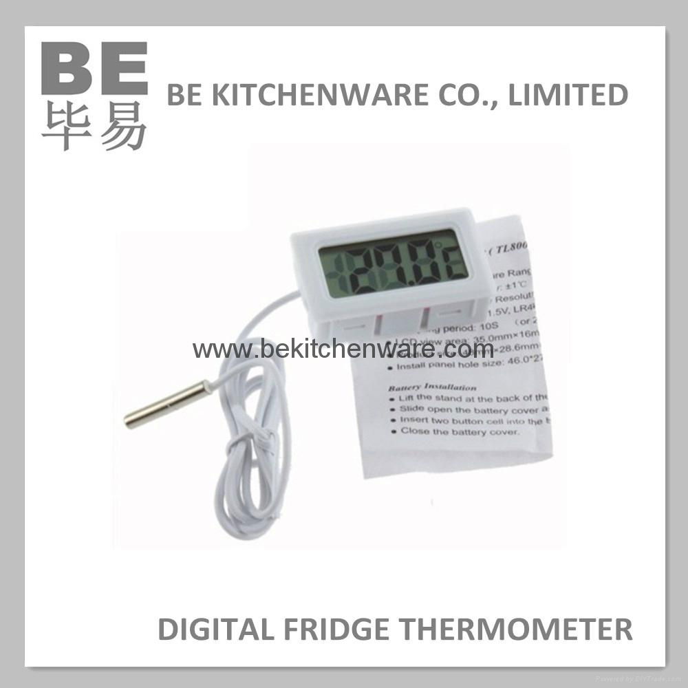 Flexible lcd display digital fridge thermometer