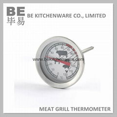 Instant read mechanical microwave meat thermometer