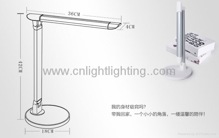 Green healthy LED table lamp desk light backup battary USB connector 2