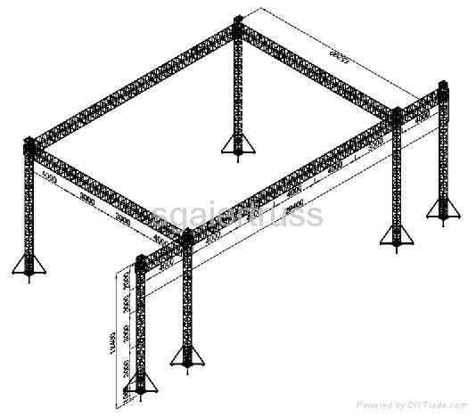 Aluminum stage truss global truss