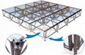 Aluminum assemble stage transparent glass stage