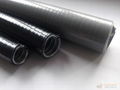 Flat flexible plastic coated metal