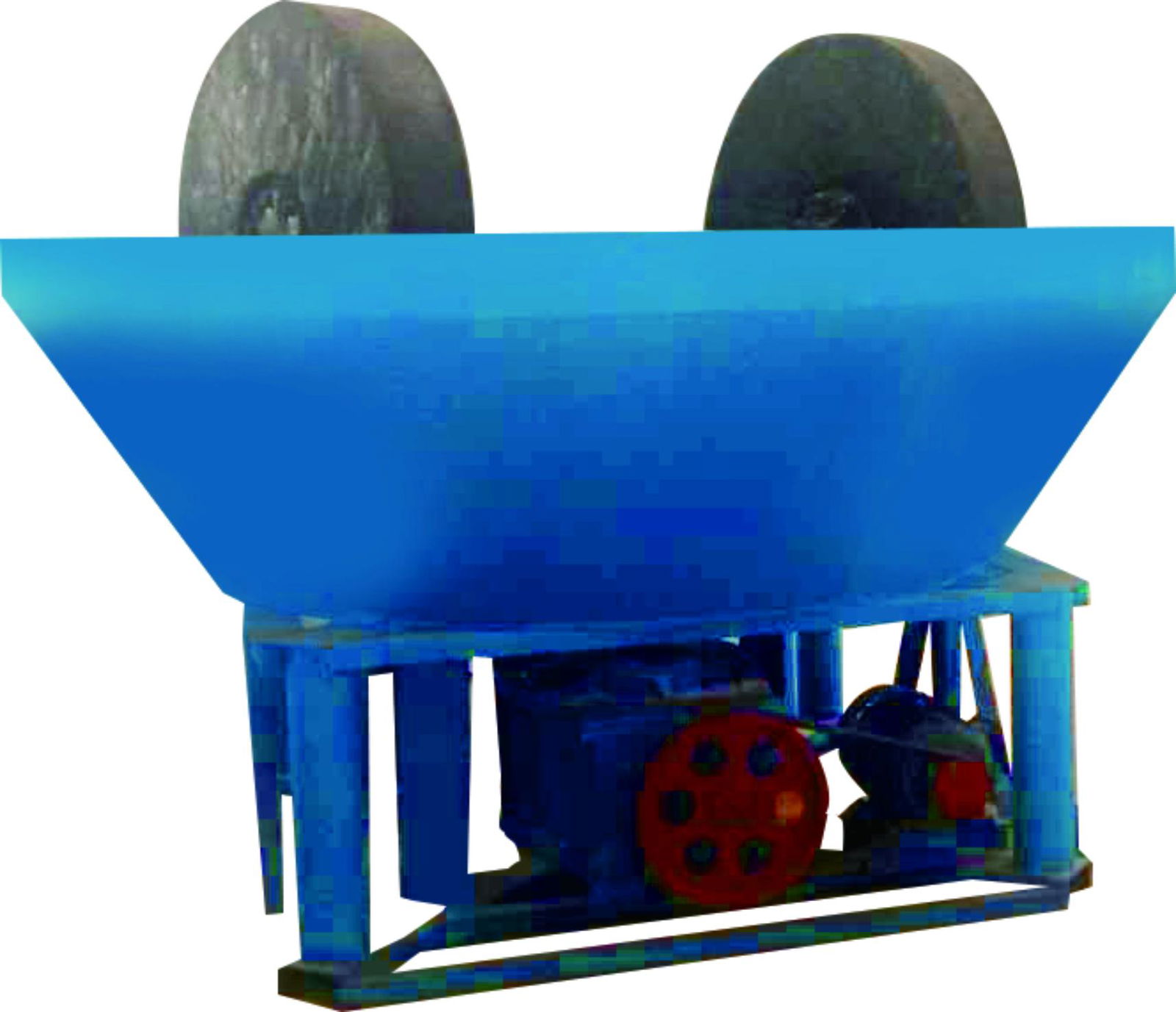 wet pan mill double wheel gold washing pan for gold ore 3