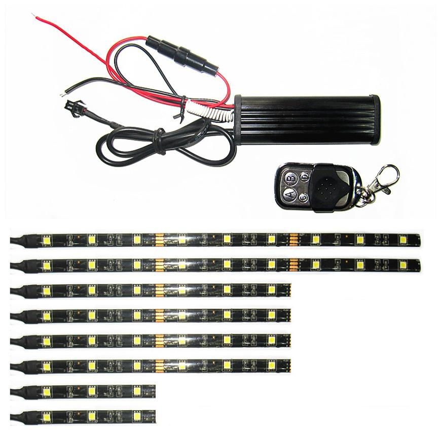 Single Color 8PCS Flexible LED Strip Motorcycle Underbody LED Lighting Kit