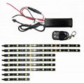 Single Color 8PCS Flexible LED Strip Motorcycle Underbody LED Lighting Kit 1