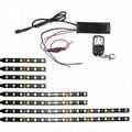 Multi-Color Led Strip Kit With Remote & Brake Warming For Motorcycle Lighitng