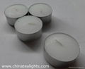 White Unscented Tea Light Candles Long