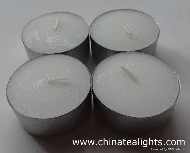 White Unscented Tea Light Candles 2