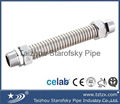 304 316L stainless steel corrugated flexible air condition hose with brass nut 3