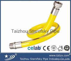 EN14800 stainless steel braided gas hose with PVC cover