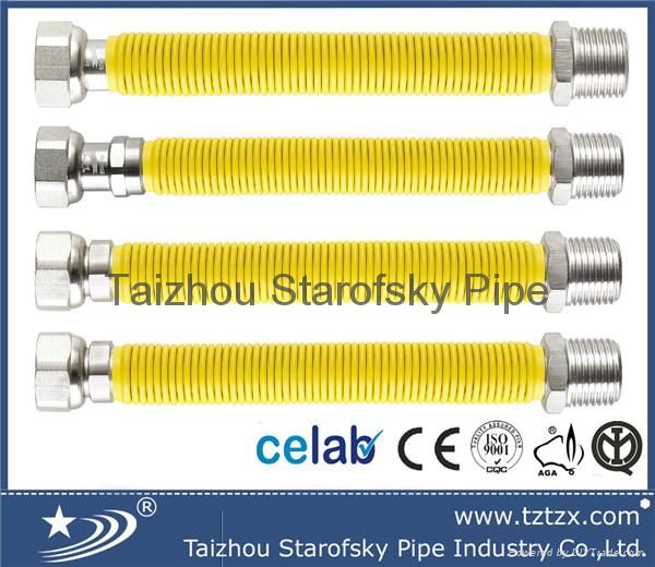 CE ISO 9001 AISI304 316L Stainless Steel Corrugated Flexible Gas Hose 3