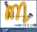 304stainless steel pliable corrugated yellow gas duct 4