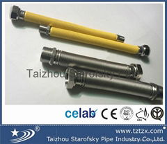 304stainless steel pliable corrugated yellow gas duct