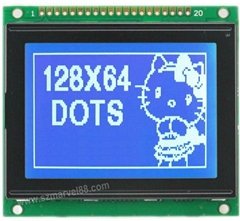 M12864C1-B5,12864 Graphics LCD Module, 128x64 Display, STN blue