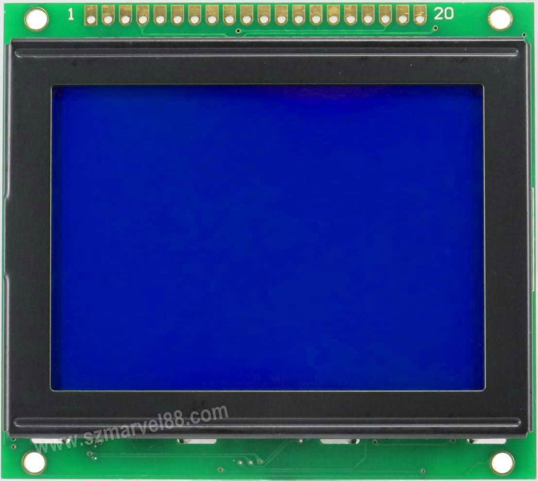 M12864L-B5,12864 Graphics LCD Module, 128x64 Display, STN blue 2