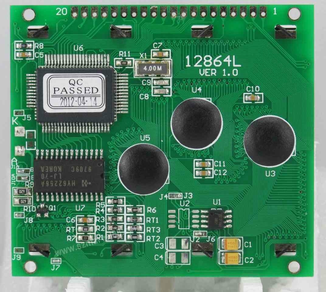 M12864L-B5,12864圖形點陣液晶屏模組，STN藍屏，5V 3