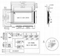 M240128B-B5,240128 Graphics LCD Module, 240x128 Display, STN blue 4