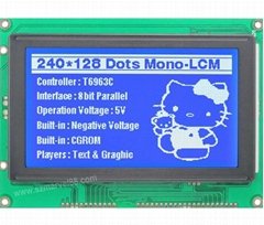 M240128B-B5,240128 Graphics LCD Module, 240x128 Display, STN blue