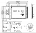 M320240A-B5,320240 Graphics LCD Module, 320x240 Display, STN blue 4