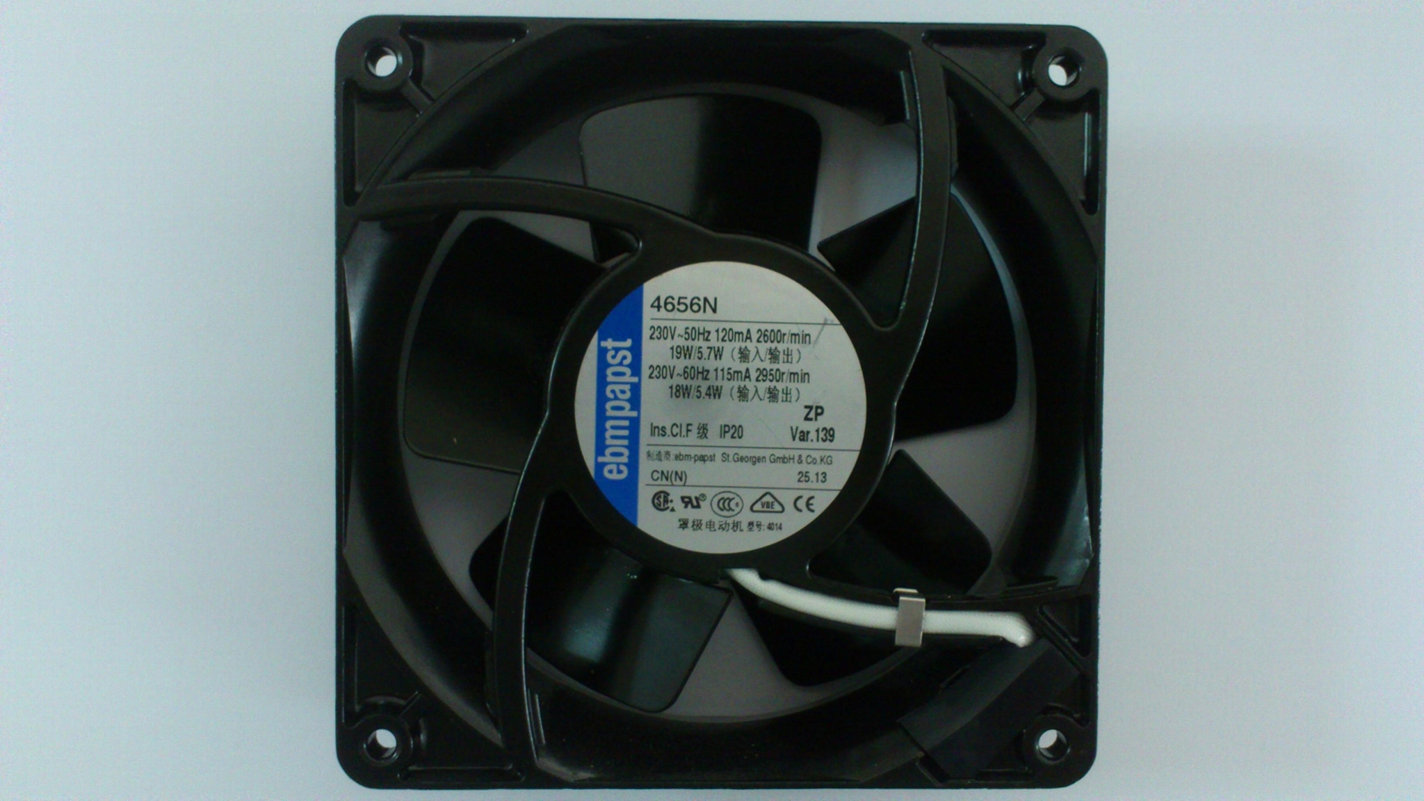 德國EBM-PAPST原裝風機12釐米風扇4656N220VAC 3