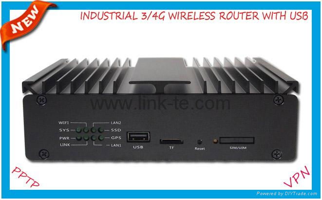 SMS PPTP VPN Openwrt Industrial 3G 4G hotspot Router with external USB SIM Card  2