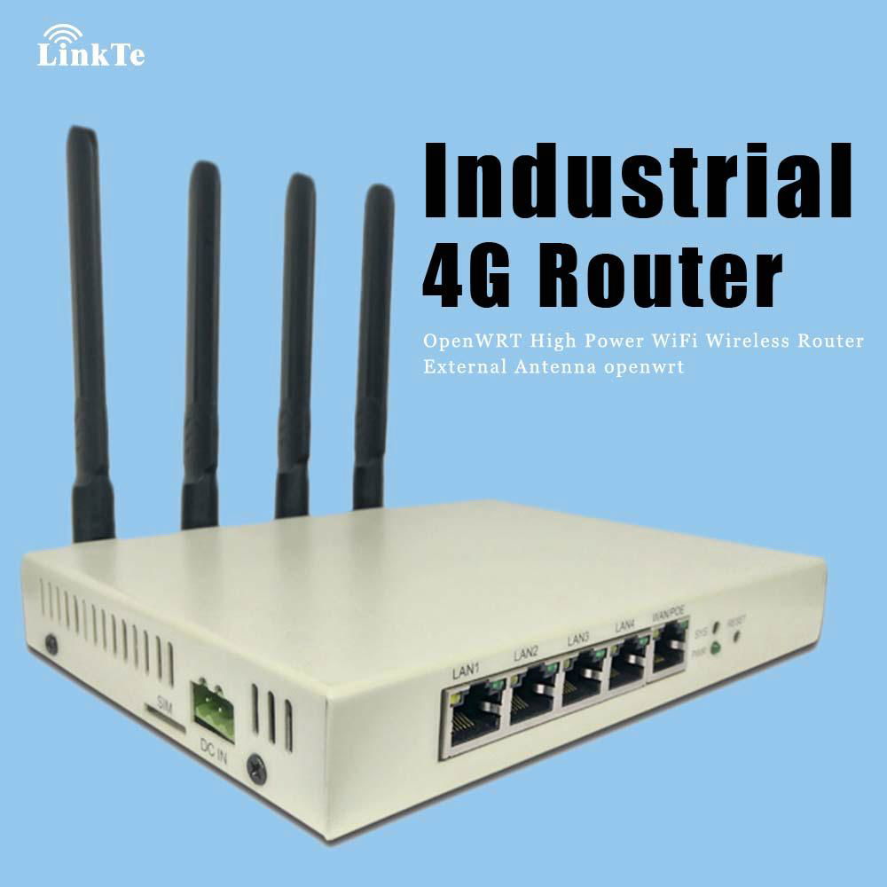 Industrial 4G WiFi Router with OpenWrt PoE 500mw High Power