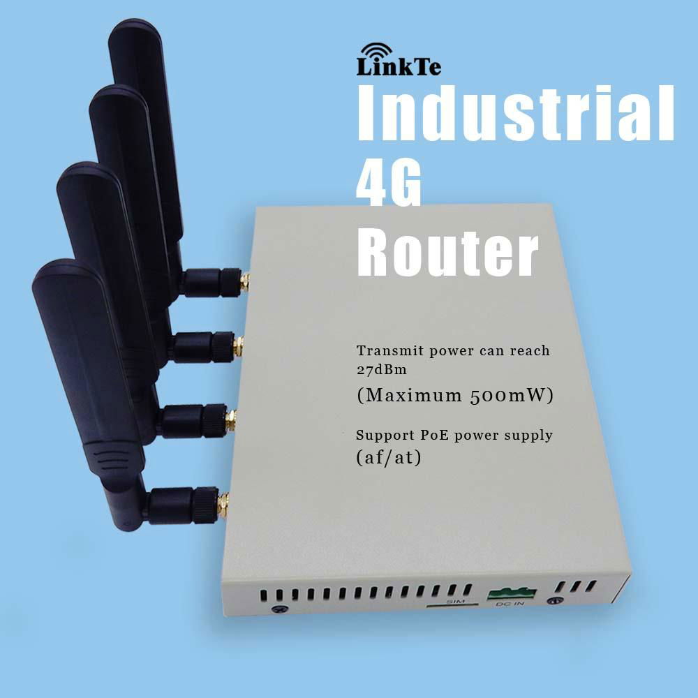 Industrial 4G WiFi Router with OpenWrt PoE 500mw High Power 3