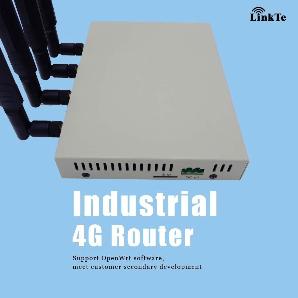 Industrial 4G WiFi Router with OpenWrt PoE 500mw High Power 4