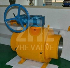 Fully welded ball valve