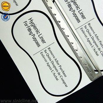 Sinicline Professional factory custom swimwear hygiene protection sticker 4