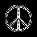 peace rhinestone transfer