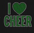 I love cheer rhinestone transfer