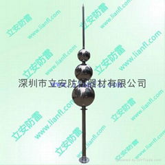 Three ball lightning rod