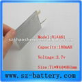 Ultra thin 3.7v 160mah 014461 rechargeable lithium polymer battery 2