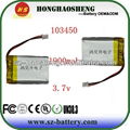 3.7v 1800mah 103450 rechargeable lithium polymer battery 2