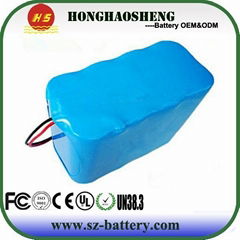 12v 10ah 18650 3s5p rechargeable li-ion battery pack