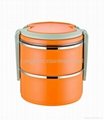 2 layer stainless steel stackable tiffin