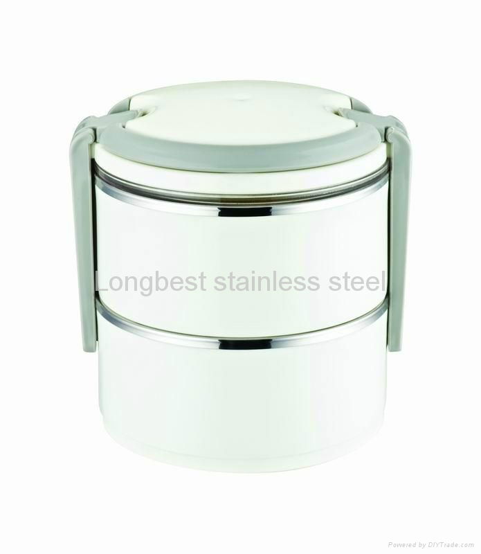 2 layer stainless steel stackable tiffin box  lunch box 3