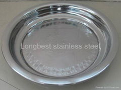 Stainless steel Round Tray Fruit Plate dish