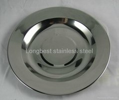 Stainless steel Round Tray Fruit Plate dinner plate