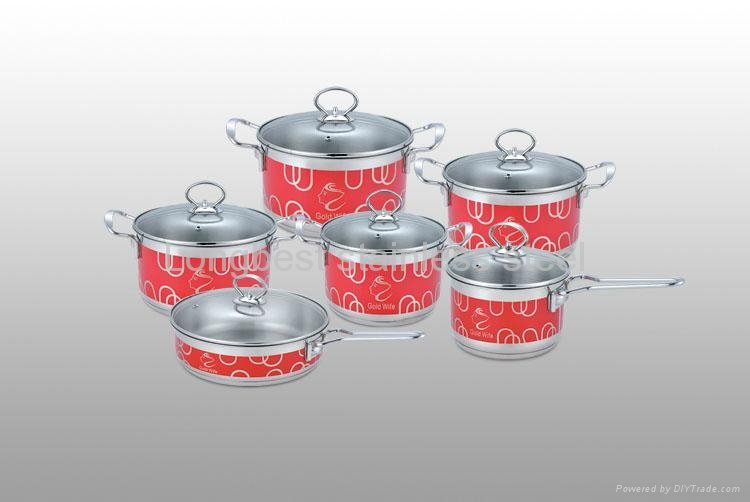 10pcs set stainless steel stockpot  cooking pots 2