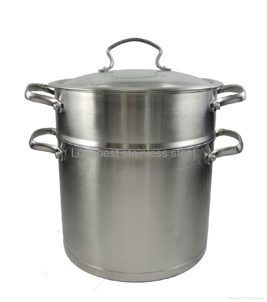 2 tier stainless steel steamer Pots  Pans Skillets Woks 4