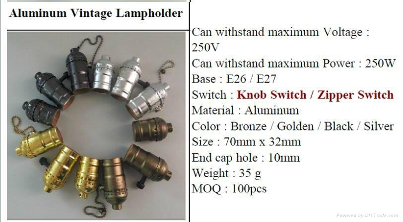 Zhongxin E27 aluminium lampholder - 1