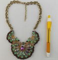 handmade beads&imitation diamond necklace